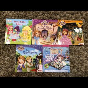 Set of 5 ~ Elementary Storybooks ~ Sofia Fancy Nancy Strawberry Shortcake